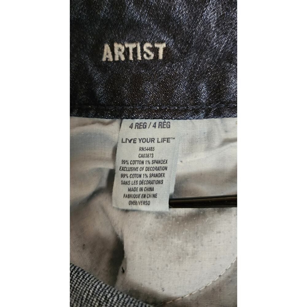 AE American Eagle Blue Artist Low Rise Stretch Bootcut Denim Jeans Size 4R - Picture 6 of 7